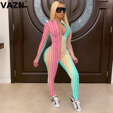 VAZN 2020 Autumn New Fresh Clear Daily Young Sexy Free Soft Elastic Designer Full Sleeve High Waist Slim Women Pencil Jumpsuits 2024 - buy cheap