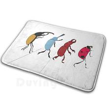 The Insect Mat Rug Carpet Anti-Slip Floor Mats Bedroom Music Humor Vintage Beetles Insect Guitar Retro British Drums Surreal 2024 - buy cheap