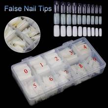 500Pcs/Box Nail Capsule Tips Artificial Full Cover Acrylic False Fingernails Clear/Natural/White French Gel Manicure DIY Tools 2024 - buy cheap