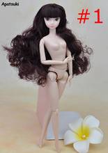 Movable 12 Joints Doll Body for 1/6 BJD Dolls Naked Body for 11.5" Dolls Head With Long Hair+Doll Body Accessories Dollhouse Toy 2024 - buy cheap