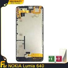 New LCD Display Touch Screen Digitizer Assembly LCDs For Microsoft Nokia Lumia 640 RM-1075 RM-1077 Replacement Parts With Frame 2024 - buy cheap