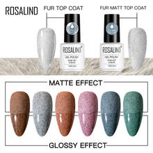 Гель-лак для маникюра ROSALIND Fur Matt Top Coat, зимний эффект, базовый топ, Праймер, все для ногтей, художественный Гель-лак для ногтей 2024 - купить недорого