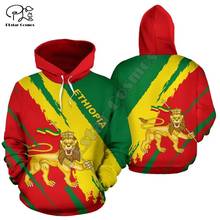 Homens mulheres etiópia impressão completa 3d hoodies engraçado país bandeira moletom moda com capuz manga longa zíper unisex leão pulôver 2024 - compre barato