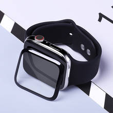 Película protetora de tela com borda curvada 3d, hd, para apple watch series 6 5 4 3 2 1 se, filme protetor anti-choque para apple 38 40 42 44mm 2024 - compre barato