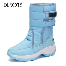 Women Snow Boots Ankle Winter Warm Waterproof Outdoor Female Casual Shoes Flat Fashion Platform Hook & Loop Plus Size 35-42 2024 - buy cheap