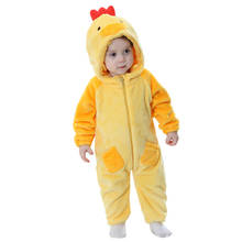Winter Flannel Cute Baby's Chicken Costume Rompers Toddler's One-pieces Boys Girls Party Birthday Clothes Jumpsuits 2024 - buy cheap
