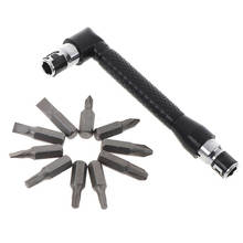 1 pçs chave de soquete de aço carbono 6.35mm ferramenta de mão l-forma mini cabeça dupla chave de soquete para rotina chave de fenda bits utilitário 2024 - compre barato