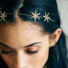 StoneFans-Diadema con diamantes de imitación para mujer, Tiara con forma de estrella, joyería para el cabello, corona nupcial de cristal, accesorios para el cabello, regalo 2024 - compra barato