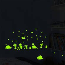 3D Динозавр светится в темноте наклейки на стену светящиеся флуоресцентные ПВХ наклейки на стену для детей Детская комната Спальня Декор для потолка 2022 - купить недорого