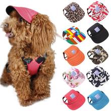 Sombrero de perro con agujeros para las orejas, gorra de béisbol de lona para mascotas pequeñas, accesorios para exteriores, senderismo, productos para mascotas, 10 estilos 2024 - compra barato