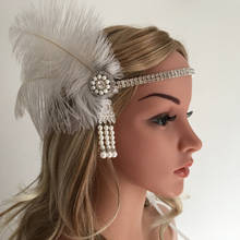 Women Hairband Flapper Headband 1920s 1930s Headpiece Fancy Dress Costumes 2024 - buy cheap