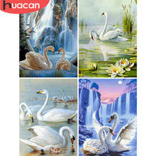 HUACAN 5D DIY Diamond Painting Swan Animal Full Square Drill Home Decoration Embroidery Picture Handcraft Art Kits 2024 - buy cheap