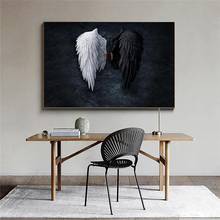 Black And White Angel Wings Canvas Art Posters And Prints Modern Art Canvas Paintings On the Wall Art Pictures For Living Room 2024 - buy cheap