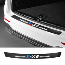 Car trunk carbon fiber anti-collision strip car paint surface anti-scratch protection Sticker with car logo For BMW X6 2024 - buy cheap