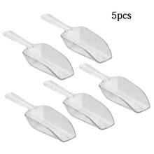 5 Pcs Plastic Transparent Ice Cube Maker Scoop For Candy Dessert Buffet Ice Cream Protein Powder Thickened Kitchen Accessories 2024 - buy cheap
