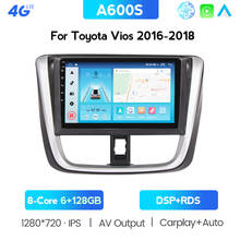 Radio con GPS para coche, reproductor Multimedia con Android 10, 6GB + 128GB, Navi, Audio estéreo, Wifi, para Toyota Yaris Vios 2014, 2015, 2016, 2017 2024 - compra barato