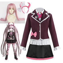 Koito utsugi fantasia de cosplay, traje feminino de festa de dia das bruxas, para cosplay, uniforme rosa 2024 - compre barato