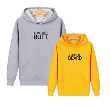 Autumn I Like His Beard Letter Print Hooded Pullovers Fashion Unisex Men Women Hoodies Sweatshirt for Couple Lovers Casual Tops 2024 - buy cheap