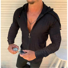 Мужская рубашка с длинным рукавом, в стиле смарт-кэжуал, Новинка лета 2021, мужская одежда в европейско-американском стиле, сетчатая Повседневная модная рубашка с капюшоном 2024 - купить недорого