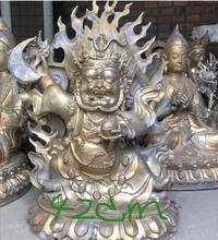 42cm maior tibete budismo fane antigo bronze cobre gild vajrapani mahakala buda estátua 2024 - compre barato