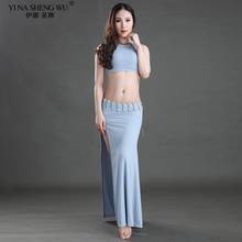 Belly Dance Costume New Summer Knitted Women Practice Suits Top+Long Skirt Show Sexy Eastern Dance Dress Performance Sets Wear 2024 - buy cheap