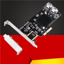 QINDIAN-tarjeta de expansión PCI-E/PCIE SATA, controlador PCI Express, tarjeta PCIE a SATA 3,0, adaptador de expansión SATA3 de 8 puertos y Cable 2024 - compra barato