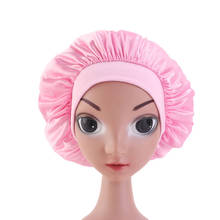 Adjust Solid Satin Bonnet Hair Styling Cap Hair Care Night Sleep Hat Silk Head Wrap Cap Hair Styling Tool For Kids Child 2024 - buy cheap