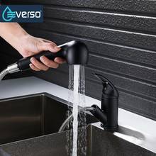 EVERSO 360 Degree Swivel Pull Out Kitchen Faucet Water-Saving Polished black Basin Mixer Brass Tap Vessel Vanity Sink Lavatory 2024 - buy cheap