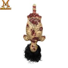 Molezu-decoración colgante para Halloween, cuerpo malvado, brazo roto, cuerpo seco, cara roja, casa embrujada, accesorios para personas, medio cuerpo 2024 - compra barato