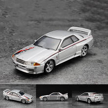 Модель автомобиля Skyline 1: 64 Nissan GTR R32 из металлического сплава, литые модели игрушек, коллекционный дисплей, украшение, подарок, сувенирное украшение 2024 - купить недорого