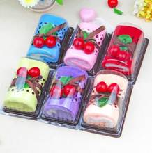20cm*20cm Cute Party Face Towel Swiss Bathroom One Size Roll Cake Face Towel Washcloth 2024 - buy cheap