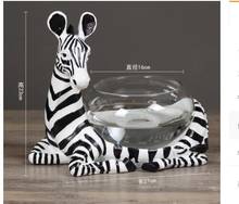 European super cute zebra aquarium hydroponic plant POTS living room shop decoration wine cabinet office culpture statue 2024 - buy cheap