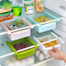 Cajón deslizante para refrigerador de cocina, organizador de ahorro de espacio, soporte de estante, cajas de almacenamiento de plástico para nevera 2024 - compra barato