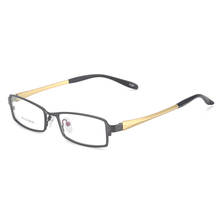 Gafas rectangulares pequeñas de borde completo de Metal para hombre, monturas de anteojos flexibles superligeras para lentes graduadas, lectura de miopía 2024 - compra barato
