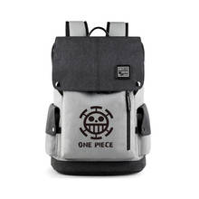 Mochila de lona Anime One Piece Trafalgar Law Luff Cosplay, bolsa de viaje para ordenador portátil, bolso de hombro escolar para estudiantes 2024 - compra barato