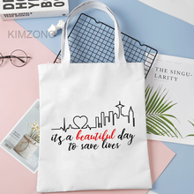 Greys Anatomy shopping bag bolsa canvas recycle bag grocery bag cloth sac cabas string cabas 2024 - buy cheap