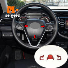 2018 2019 Accessories Car Steering Wheel Button Frame Cover ABS Plastic Chrome for Toyota Camry Trim Interior Mouldings  2024 - buy cheap