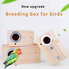 Wooden Bird Breeding Box Bird House Nest Parrot Breeding Decorative Bird Cages Accessories Pet Home Balcony Decoration Bird Boxs 2024 - buy cheap