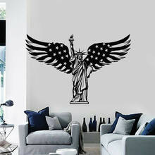 New York City Wall Decal Patriotism Statue of Liberty USA Flag Monument Home Bedroom Living Room Wallpaper Stickers M240 2024 - buy cheap