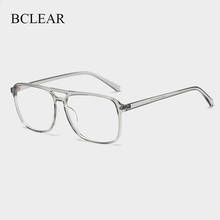 BCLEAR Ultra-Light TR90 Retro Black Transparen Double Beam Men Glasses Frames For Prescription Eyeglasses Optical Eyewear H8024 2024 - buy cheap