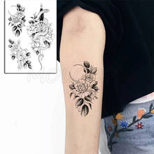 Tattoo Sticker Snake Cross Moon Sword Flower Temporary Fake Tatoo for Women Men Body Art 2024 - buy cheap