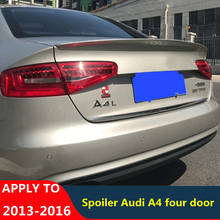 Auto Parts Spoiler A4 B8 2013 14 15 2016 ABS Material High Quality Primer Color Car Tail Rear Lip Rear Wing Spoiler Accessories 2024 - buy cheap