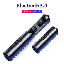 TWS Bluetooth наушники 5,0, настоящие беспроводные 3D стереонаушники с двойным микрофоном, спортивные водонепроницаемые наушники, гарнитура с автоматическим сопряжением 2024 - купить недорого