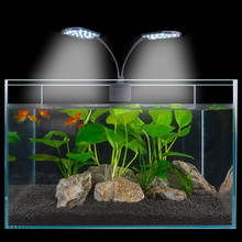 Double Head Aquarium Fish Tank Light 15W 32 LED Aquarium Planted Clip Lamp White LED Lighting 2024 - buy cheap