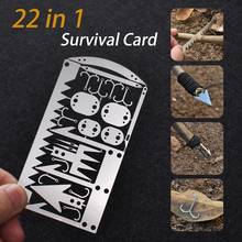 22 In 1 Camping Survival Card Multifunctional Pocket Knife Fishing Hook Fork Saw Multitool For Hunting Outdoor Camping Survival 2024 - buy cheap