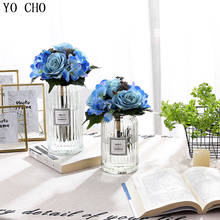 YO CHO-ramo de flores artificiales para boda, ramos de novia para damas de honor, rosas azules, accesorios de boda 2024 - compra barato