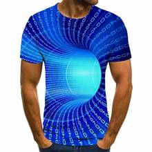 Camiseta três dimensional 3d de vórtice, moda verão, homens, mulheres, manga curta, harajuku, hip hop, lindo, camiseta 2024 - compre barato