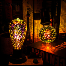 Lâmpada 3d de decoração, fogos de artifício, 110 v, st64 g95 g80 g125 a60 garrafa coração, e27, barra de luz, novidade, lâmpada de natal 2024 - compre barato