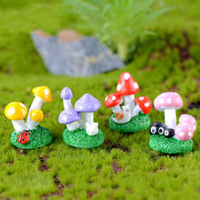 1 pcs  Multicolor Animal Mushrooms Moss Micro Landscape Resin Decoration Cartoon Mushroom DIY Assembly Small Decoration Toy 2024 - buy cheap
