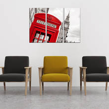 London Big Ben Red Telephone Box Landscape Picture Office Bathroom Wall Art Giclee Print for Dining Room Wall Decor 2024 - buy cheap